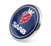 1PC 67mm Griffin Emblems Fits for Saab 95 9-5 Saloon 1998-2005 Car Rear Trunk Boot Center Badge Emblem 5289913 Replacement Accessories (blue)
