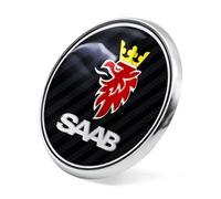 1PC 67mm Griffin Emblems Fits for Saab 95 9-5 Saloon 1998-2005 Car Rear Trunk Boot Center Badge Emblem 5289913 Replacement Accessories (carbon)