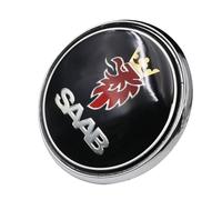 1PC 67mm Griffin Emblems Fits for Saab 95 9-5 Saloon 1998-2005 Car Rear Trunk Boot Center Badge Emblem 5289913 Replacement Accessories (black)