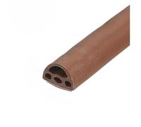 1pc 6m Silicone Weather Stripping Door Seal Strip Adhesive Backing Waterproof Draft Stopper Window Insulation Noise Sealing(9mmx8mm Brown)