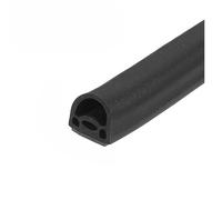 1pc 6m Silicone Weather Stripping Door Seal Strip Adhesive Backing Waterproof Draft Stopper Window Insulation Noise Sealing(14mmx12mm Black)