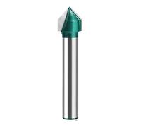 1pc 6mm 1/4" Shank Professional Grade 90 Degree V-Shaped Router Bit Aluminum-plastic Plate Slotting Cutter Wall Folding(6.35X9.52mm)