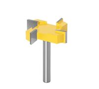 1pc 6mm 6.35mm 8mm Shank 4 Edge T Type Slotting Cutter Woodworking Tool Router Bits for Wood Industrial Grade Milling Cutter Router Bit Set for Wood Planer(Z4-12X50.8 X7.96)