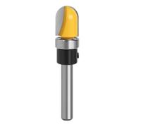 1pc 6mm 6.35mm Shank 1-1/8 3/4 Inch Diameter Bowl Tray Router Bit Round Nose Milling Cutter With Bearing For Woodworking(6x12.7mm)