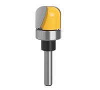 1pc 6mm 6.35mm Shank 1-1/8 3/4 Inch Diameter Bowl Tray Router Bit Round Nose Milling Cutter With Bearing For Woodworking(6.35x19.05mm)