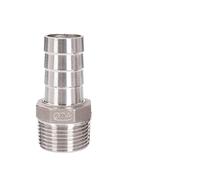 1pc 6mm 8mm 10mm 12mm 13mm 14mm 15mm 16mm 18mm 19mm Hose Barb X 1/8" 1/4" 3/8" 1/2" BSP Male Thread 304 Stainless Steel Pipe Fitting(6mm)