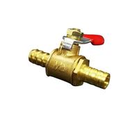 1pc 6mm 8mm 10mm 12mm 14mm Hose Barb Brass Equal Two Way Shut Off Ball Valve Pipe Fitting Coupler Connector Adapter(14mm Barb)