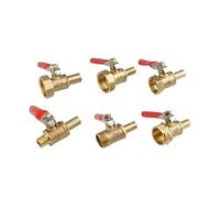 1pc 6mm 8mm 10mm 12mm Hose 1/8" 1/4" 3/8" 1/2" Female Male Two Way Brass Pneumatic Shut Off Ball Valve Pipe Fitting(10mm OD Hose)