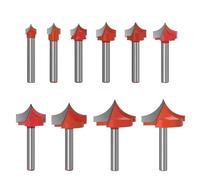 1pc 6mm Shank Solid Carbide Round Nose Router Bit - CNC & Hand Router Cutter for Woodworking, Shaker Profile(10PCS)
