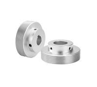 1pc 6PJ Aluminium Alloy Poly-V Pulley, 6 Grooves, Outer Diameter 45mm, Multi-Groove Pulley Transmission Parts, Bore 22mm, Keyway 6x2.8mm