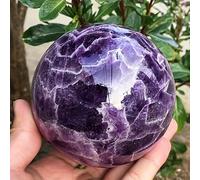 1pc 7.5-8cm Dream Amethyst Ball Polished Aier Crystal Sphere Home Decor Gemstone Stone
