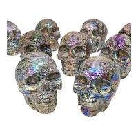 1pc 7-8cm Stone Skull Rainbow Colors Gemstone Stone