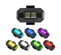 1PC 7 Color Mini USB Charging LED Anti-Collision Motorcycle Bicycle Light 5V Drone Strobe Lights Flashing Signal Light Turn Signals