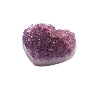 1pc 70-100g Brazilian Amethyst Heart-Shaped Cluster Exquisite Purple Crystal Gemstone Stone