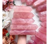 1pc 70-80mm Rose Quartz Crystal Tower Crystal Pillar 6 Sided Single Point Crystal Stone Gemstone Stone