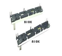 1PC 75mm Dual unit stralght slide potentiometer stroke 60mm B10k 8 position shaft length 15mm