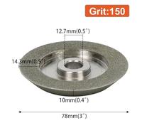 1PC 78/80mm Electroplated Diamond Grinding Wheel Cup For Tungsten Carbide Sharpening Cutter Tool 1pc(Style3 78x12.7x10mm)
