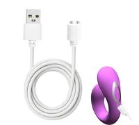 1Pc 7mm Dual Pin 0.8m Magnetic USB Charger Cable Replacement Charging Cord with Strong Magnet Compatible with Wireless Massager Smart Devices Secure Charging 2Pin Magnetic USB to DC Charger Cable