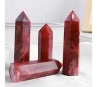 1pc 8-9cm Nature Red Moonstone Tower Point Magic Home Scene Desktop Decoration Crystal Gemstone Stone