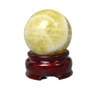 1pc 8-9CM Topaz Ball Quartz Crystal Hand-Polished Divination Gift Gemstone Stone