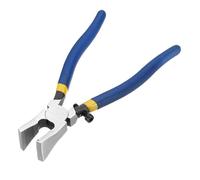 1pc 8 Inch Cutting Breaking Stained Glass Tools Blue Non-Slip Handle Flat End Breaker Pliers Hardware Hand Tool