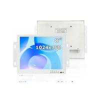 1pc 8 Inch Metal Open Frame White Color Industrial Touch Screen Monitor With Resolution 1024x768(Without Touch)