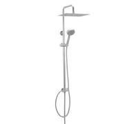1PC 8 Inch Rain Shower Set Thermostatic Mixer Handheld Spray Chrome | Chrome thermostatic shower system with 8-inch rainfall head, handheld spray and stainless steel bar, for modern bathroom