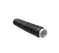 1PC 80/100/110/125/150mm Aluminum Foil Tube 1 Meter PVC Aluminum Tube Air Ventilation Pipe Hose Flexible Exhaust(ID125mmX1M (Black))