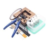 1pc 80/90MM Aluminum Alloy BGA Bead Table Coffee Color Ball Table Tin Holder Universal Automatic Positioning Diagonal Fixture(C)