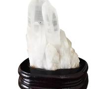 1pc 800-900g Transparent White Crystal Ore Cluster Quartz Tower Home Gem Office Degaussing Decoration