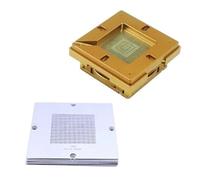 1pc 80mm 90mm Universal Aluminum BGA Reballing Station Magnet Auto Adjust BGA Stencil Holder Support Fixture Retangle Chips(Gold)