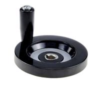 1pc 80mm Black Hand Wheel for T8 T10 T12 Trapezoidal Lead Screw - Bakelite and Metal Construction, Easy to Install(12mm)