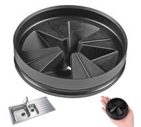 1PC 86mm Silicone Garbage Disposal Splash Guard, Sink Baffle Fit for Disposals, Removable Quiet Collar Drain Plugs Antimicrobial Waste Disposer Anti Splashing Cover Replacement(Black)