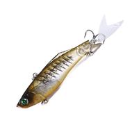 1pc 8cm 22.5g Sinking Lure No Rattling Ball Artificial Wobbler Hard Bait Lipless Crankbait Rattlesnake Fishing Tackle(VI036-2)