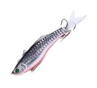 1pc 8cm 22.5g Sinking Lure No Rattling Ball Artificial Wobbler Hard Bait Lipless Crankbait Rattlesnake Fishing Tackle(VI036-5)