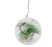 1PC 8cm/3.15in DIY Reusable Plastic Clear LED Christmas Ball, Party Wedding Home Decoration Ornaments Professional Processed
