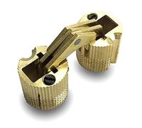 1pc 8mm-16mm Copper Barrel Hinges Cylindrical Hidden Cabinet Concealed Invisible Brass Door for Furniture Hardware(14mm)
