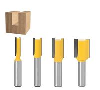 1PC 8mm Shank Straight Woodworking Router Bit Set Wood Cutter 6/10/12/16mm Cutting Diameter Milling Cutter Tool Router Bit Set for Wood Planer(8x12)