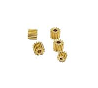1PC 8T 9T 10T 12T Teeth 0.6 Modulus Copper Metal Gear Spindle Gearwheel Fit 2mm 2.3mm 3mm 3.175mm electronic starter Shaft for RC Car Model ICXLPMC(10T 2.28mm Hole)