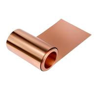 1pc 99.9% T2 Copper Sheet Roll Pure Copper Strip Ultra-Thin Cu Metal Foil Plate Thickness 0.01-1mm X 20-200mm X1000mm(Thickness 0.4mm,60mm)