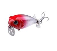 1pc 9g 55mm Stainless Steel Paddle Lure Topwater Popper For Pike Lifelike Action Floating Wobbler Fishing Lure(C)