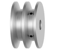 1pc A-Type Aluminum Alloy V-Belt Pulley 2-Slot Motor Drive Wheel for Industrial Use(40 Hole17)