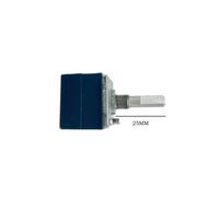 1PC A10K A50KX2 10AX2 RK27 Rotary Potentiometer Slotted/Half Shaft 25MM 6Pin Dual-unit Without Detent NWPNLXEA(10K Ohm)
