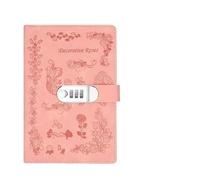 1pc A5 Flower Password Book With Lock, Creative Diary, Simple Student Writing Notebook, Thick Girl's Hand Account, Note for Organize, Note Take(Color6)