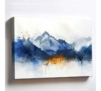 1pc Abstract Modern Nature Watercolor Mountain Landscape Canvas Wall Art Print For Living Room Bedroom Office Decor 50x70cm Frameless