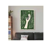 1pc Abstract Plant And A Hand Canvas Posters Wall Art Prints For Living Rooms, Bedrooms, Offices, Kitchens Decor(70x100cm/Frameless)
