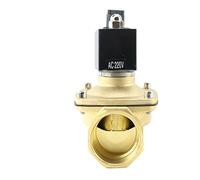 1pc AC220V DC12V DC24V Normally Closed Brass Solenoid Valve with Waterproof Coil DN10/15/20/25/32/40 Water 1/2" for Air Oil(DN25,AC220V)