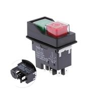 1PC AC250V waterproof electromagnetic button switch 4/5Pin replaceable KJD17 KLD-28 protection starter safety switch(Without handle)