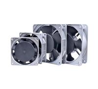 1pc ACP-230XBL 80mm 92mm 120mm 230V double ball bearing silver aluminum frame AC axial flow cooling fan(92mm Insert style)