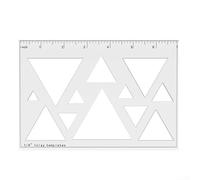 1pc Acrylic For Router Template for For Router Jig with Heart or Triangle Inlay Shapes, Clear Measurement Ruler for Woodworking, Decorative Inlay, and Furniture Crack Repair (B)